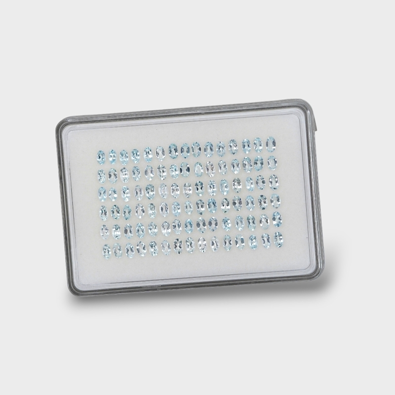 Aquamarine 5x3mm Faceted Oval A Gemstones Parcel - 170953