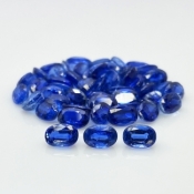 32.57 Cts. Kyanite 6x4mm Faceted Oval Shape A Grade Gemstones Parcel - Total 49 Pc.