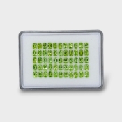 28.46 Cts. Peridot 6x4mm Faceted Cushion Shape AA Grade Gemstones Parcel - Total 55 Pc.