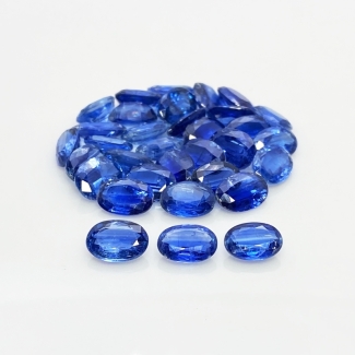 62.05 Cts. Kyanite 9X7mm Faceted Oval Shape B Grade Gemstones Parcel - Total 33 Pc.