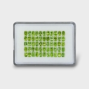 28.7 Cts. Peridot 6x4mm Faceted Cushion Shape AA Grade Gemstones Parcel - Total 55 Pc.