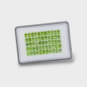 Peridot 6x4mm Faceted Cushion AA Gemstones Parcel - 180196