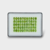 28.55 Cts. Peridot 6x4mm Faceted Cushion Shape AA+ Grade Gemstones Parcel - Total 55 Pc.