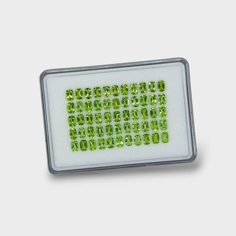 Peridot 6x4mm Faceted Cushion AA+ Gemstones Parcel - 180183