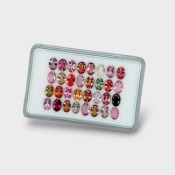 Multi Color Tourmaline 6x4mm Faceted Oval AA Gemstones Parcel - 180219