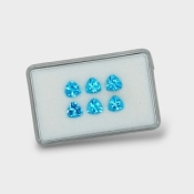Swiss Blue Topaz 7mm Faceted Trillion AAA Gemstones Parcel - 180118