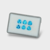 Swiss Blue Topaz 7mm Faceted Trillion AAA Gemstones Parcel - 180118