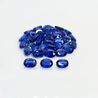 40.8 Cts. Kyanite 7x5mm Faceted Oval Shape A Grade Gemstones Parcel - Total 40 Pc.