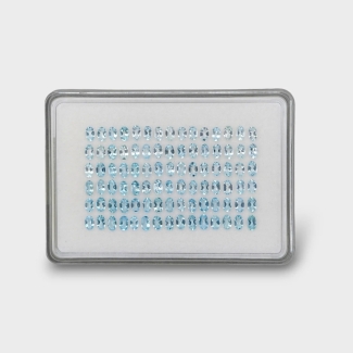 16.62 Cts. Aquamarine 5x3mm Faceted Oval Shape AA Grade Gemstones Parcel - Total 90 Pc.