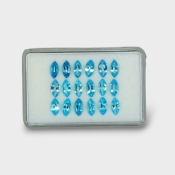 12.06 Cts. Swiss Blue Topaz 8x4mm Faceted Marquise Shape AAA Grade Gemstones Parcel - Total 18 Pc.