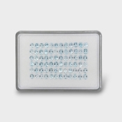 17.95 Cts. Aquamarine 5x4mm Faceted Oval Shape A+ Grade Gemstones Parcel - Total 72 Pc.