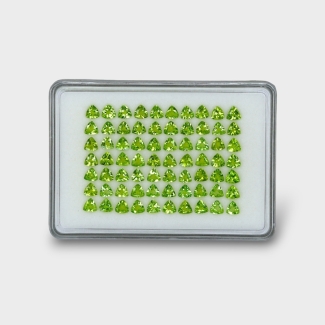 28.91 Cts. Peridot 5mm Faceted Trillion Shape AA Grade Gemstones Parcel - Total 70 Pc.