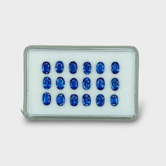 10.49 Cts. Kyanite 6x4mm Faceted Oval Shape AAA Grade Gemstones Parcel - Total 18 Pc.