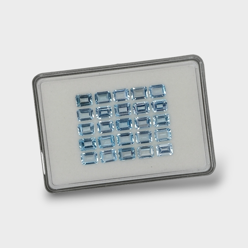 Sky Blue Topaz 8x6mm Step Cut Octagon AA+ Gemstones Parcel - 180203