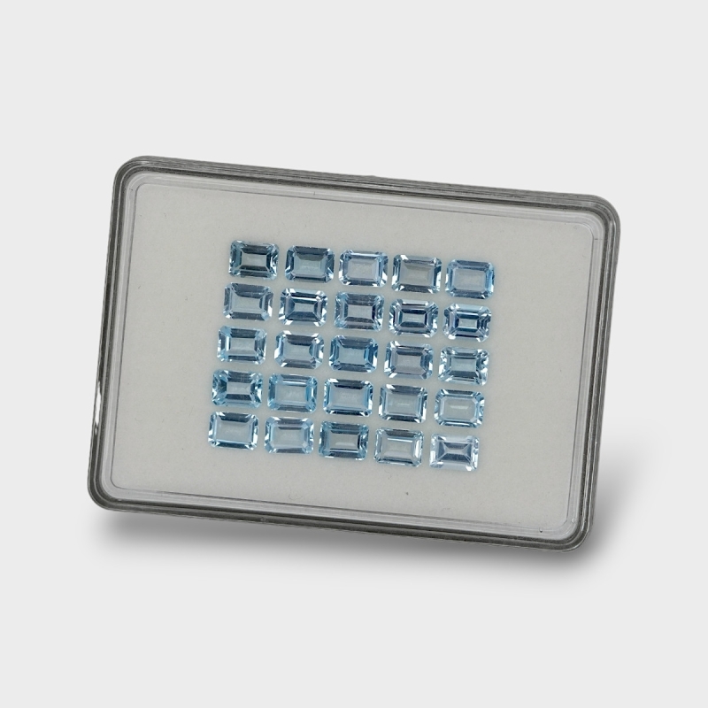 Sky Blue Topaz 8x6mm Step Cut Octagon AA+ Gemstones Parcel - 180203