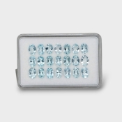 13.5 Cts. Aquamarine 7x5mm Faceted Oval Shape AA Grade Gemstones Parcel - Total 21 Pc.