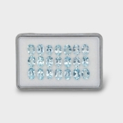 13.55 Cts. Aquamarine 7x5mm Faceted Oval Shape AA Grade Gemstones Parcel - Total 21 Pc.