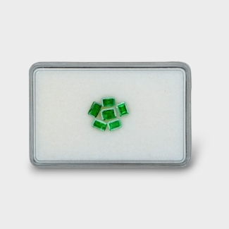 2.53 Cts. Tsavorite Garnet 5x3-5x4mm Step Cut Octagon Shape AA Grade Gemstones Parcel - Total 6 Pc.
