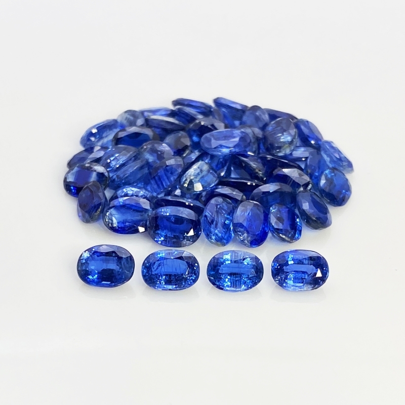 81.15 Cts. Kyanite 8X6mm Faceted Oval Shape B Grade Gemstones Parcel - Total 53 Pc.