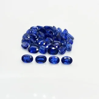 50.1 Cts. Kyanite 7x5mm Faceted Oval Shape A Grade Gemstones Parcel - Total 45 Pc.