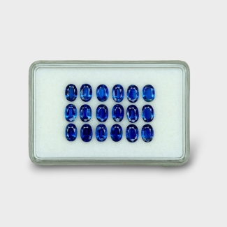 11.66 Cts. Kyanite 6x4mm Faceted Oval Shape AAA Grade Gemstones Parcel - Total 18 Pc.