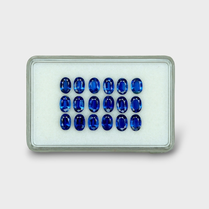 11.66 Cts. Kyanite 6x4mm Faceted Oval Shape AAA Grade Gemstones Parcel - Total 18 Pc.