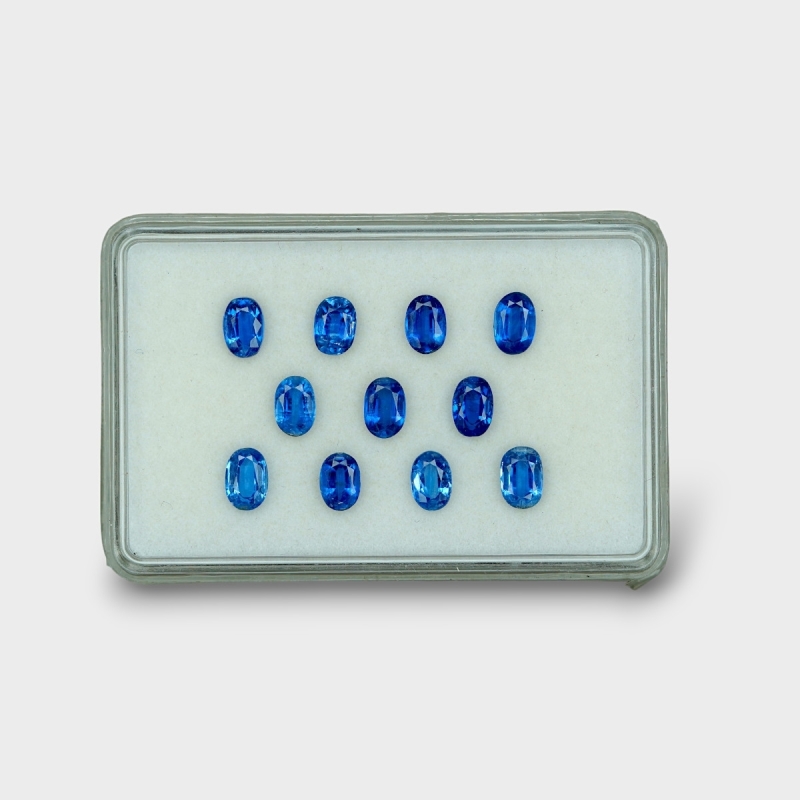 11.66 Cts. Kyanite 6x4mm Faceted Oval Shape AAA Grade Gemstones Parcel - Total 18 Pc.