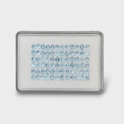 19.18 Cts. Aquamarine 5x4mm Faceted Oval Shape AA Grade Gemstones Parcel - Total 72 Pc.