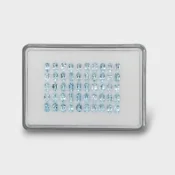 19.5 Cts. Aquamarine 6x4mm Faceted Oval Shape AA Grade Gemstones Parcel - Total 50 Pc.