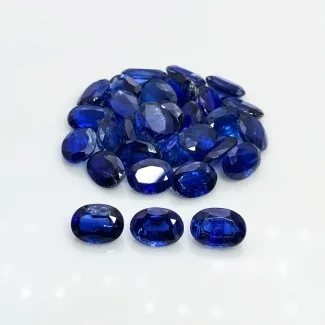 63.65 Cts. Kyanite 9X7mm Faceted Oval Shape A Grade Gemstones Parcel - Total 30 Pc.