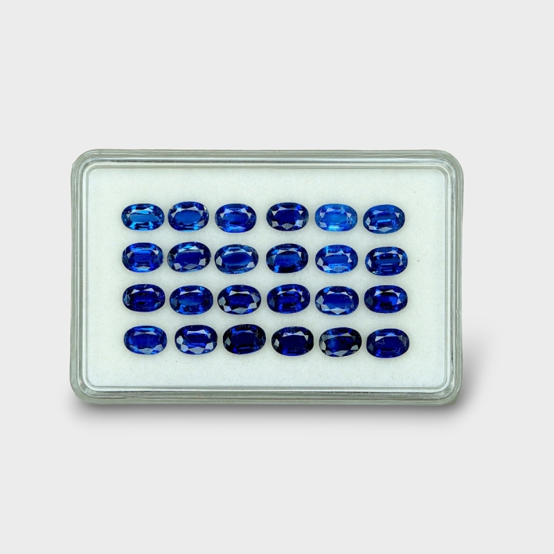 14.29 Cts. Kyanite 6x4mm Faceted Oval Shape AAA Grade Gemstones Parcel - Total 24 Pc.