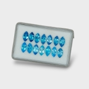 Swiss Blue Topaz 10x5mm Faceted Marquise AAA Gemstones Parcel - 180056