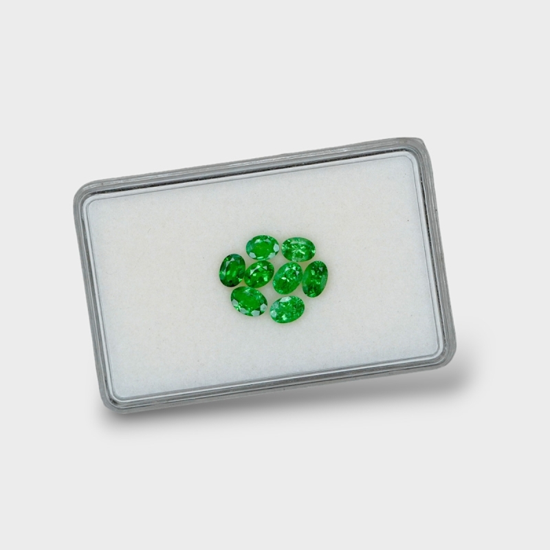 Tsavorite Garnet 4x5-4x6mm Faceted Oval AA Gemstones Parcel - 180200