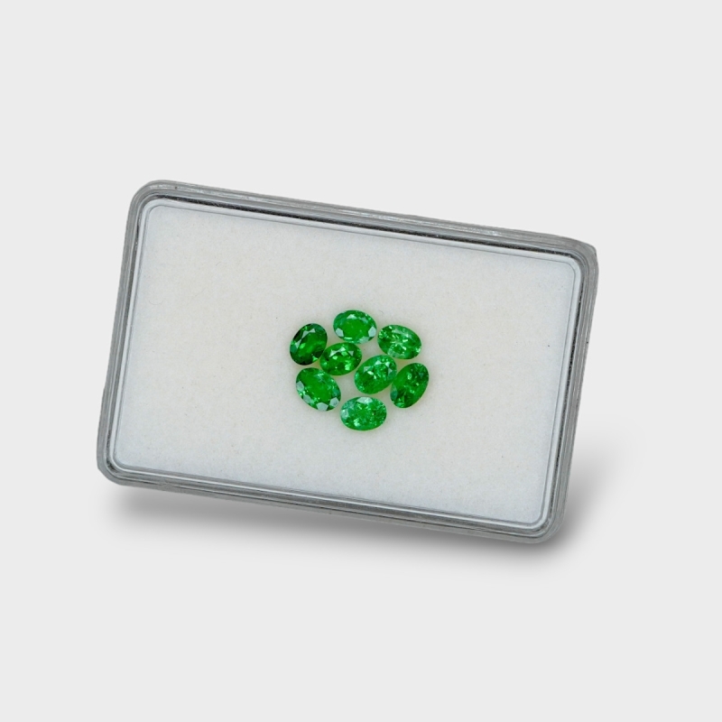 Tsavorite Garnet 4x5-4x6mm Faceted Oval AA Gemstones Parcel - 180200