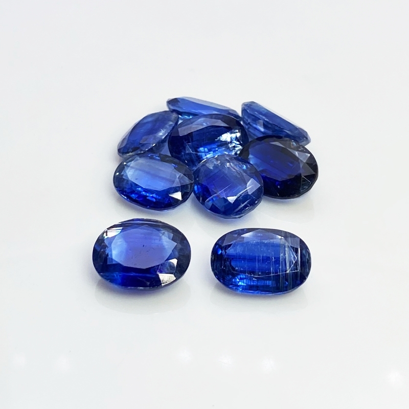 57.25 Cts. Kyanite 9X13-11X13mm Faceted Oval Shape A Grade Gemstones Parcel - Total 9 Pc.