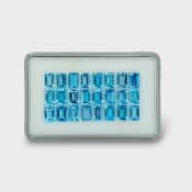 16.16 Cts. Swiss Blue Topaz 6x4mm Step Cut Baguette Shape AAA Grade Gemstones Parcel - Total 24 Pc.