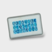 Swiss Blue Topaz 6x4mm Step Cut Baguette AAA Gemstones Parcel - 180107