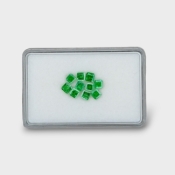 3.74 Cts. Tsavorite Garnet 3.5-4mm Step Cut Square Shape AA Grade Gemstones Parcel - Total 10 Pc.