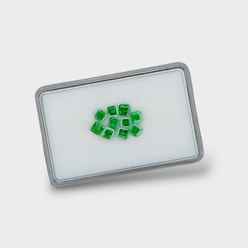 Tsavorite Garnet 3.5-4mm Step Cut Square AA Gemstones Parcel - 180206