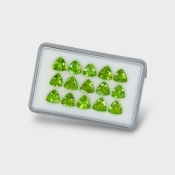 Peridot 7mm Faceted Trillion AA Gemstones Parcel - 170714