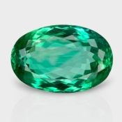 25.09 Cts. Green Kunzite 21x14mm Faceted Oval Shape AAA Grade Loose Gemstone - Total 1 Pc.