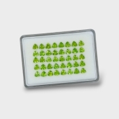 Peridot 6mm Faceted Trillion AA+ Gemstones Parcel - 170808