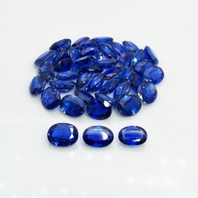 80.65 Cts. Kyanite 9X7mm Faceted Oval Shape A Grade Gemstones Parcel - Total 41 Pc.