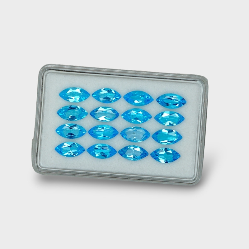 Swiss Blue Topaz 10x5mm Faceted Marquise AAA Gemstones Parcel - 180053