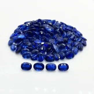 134.6 Cts. Kyanite 7x5mm Faceted Oval Shape B Grade Gemstones Parcel - Total 130 Pc.