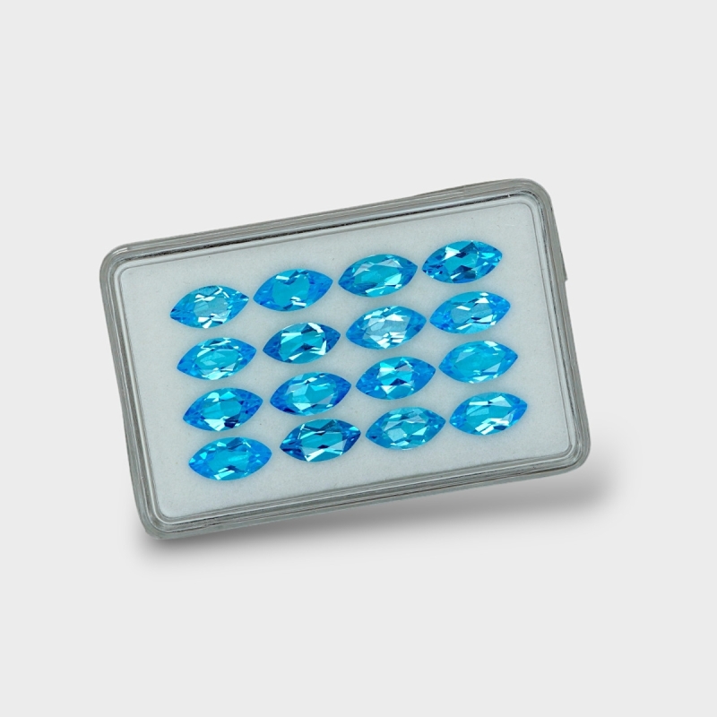 Swiss Blue Topaz 10x5mm Faceted Marquise AAA Gemstones Parcel - 180051