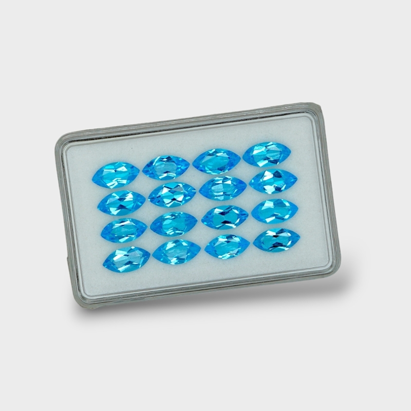 Swiss Blue Topaz 10x5mm Faceted Marquise AAA Gemstones Parcel - 180052