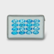 20.82 Cts. Swiss Blue Topaz 10x5mm Faceted Marquise Shape AAA Grade Gemstones Parcel - Total 16 Pc.