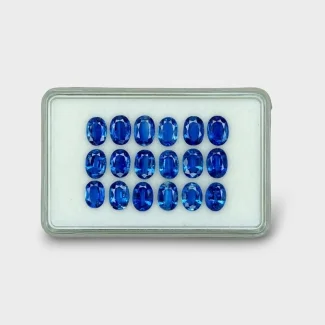 16.83 Cts. Kyanite 7x5mm Faceted Oval Shape AAA Grade Gemstones Parcel - Total 18 Pc.