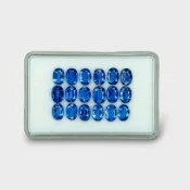 17.09 Cts. Kyanite 7x5mm Faceted Oval Shape AAA Grade Gemstones Parcel - Total 18 Pc.